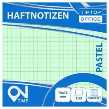 Spirit: Kockás pasztell zöld 100 lapos öntapadós jegyzettömb 75x75mm kép
