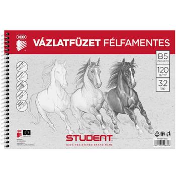 Student Spirál félfamentes vázlatfüzet B/5 kép