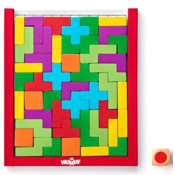 Színes fa tetris kirakó játék - Woodyland kép