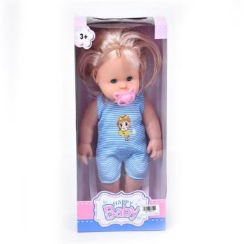 Szőke hajú baba hanggal és cumival 35cm kép