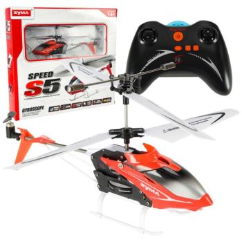 Távirányítós helikopter RC távirányítóval SYMA S5 3CH piros kép