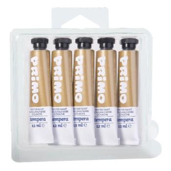 Tempera PRIMO arany 12 ml 5 darabos kép