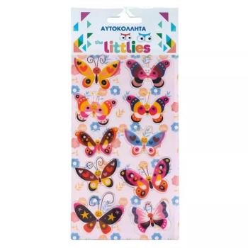 The Littlies: Pillangó mintás 3D pufi matrica szett 10x22cm-es íven kép