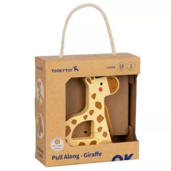 Tooky Toy: Húzható fa zsiráf kép