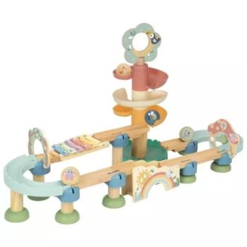 Tooky Toy: Szivárványos csilingelő golyópálya-építő készlet kép