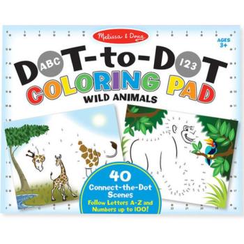 Vadállatok pontösszekötös rajzfüzet - Melissa & Doug kép