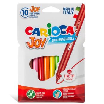 Vékony filctollszett 10db - Carioca kép