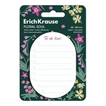 Virágmintás To do list öntapadós jegyzettömb - 68 x 88 mm, 60 lapos