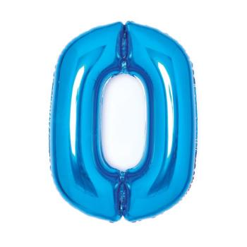 0 - ás midi szám fólia lufi - kék 66 cm kép