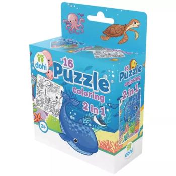 16 Darabos Színezős Puzzle 2 az 1-ben - Tenger kép