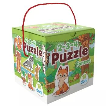 2-3-4 Darabos Puzzle - Erdő állatai kép
