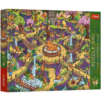 A lehetetlen labirintus vidám kapibarák 500db-os Prémium plus quality puzzle - Trefl kép