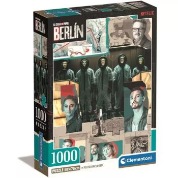A nagy pénzrablás: Berlin szereplői 1000db-os Compact puzzle 50x70cm - Clementoni kép