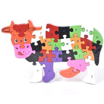 ABC - 123 tehén fa oktató puzzle kép