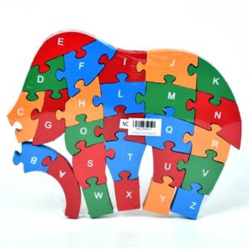 ABC - 123 elefántos fa oktató puzzle kép