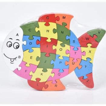ABC - 123 halas fa oktató puzzle kép