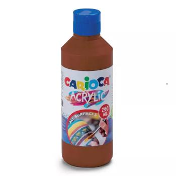 Acrylic 250ml-s akril festék barna színben - Carioca kép