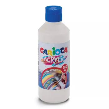 Acrylic 250ml-s akril festék fehér színben - Carioca kép
