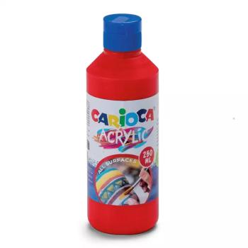 Acrylic 250ml-s akril festék piros színben - Carioca kép
