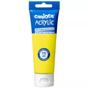 Acrylic 75ml-s akril festék citrom sárga színben - Carioca kép