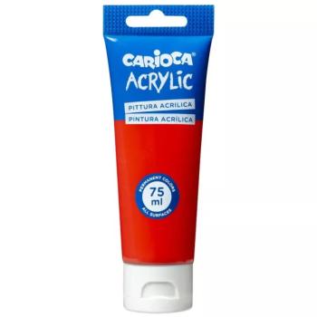 Acrylic 75ml-s akril festék piros színben - Carioca kép