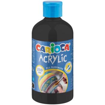 Acrylic Akril festék fekete színben 250ml - Carioca kép