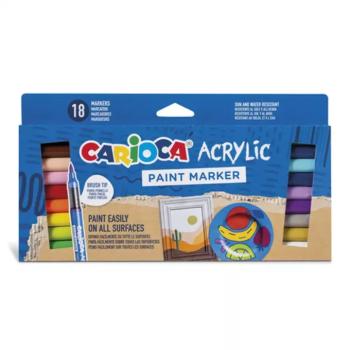 Acrylic Akril marker 18db-os szett - Carioca kép