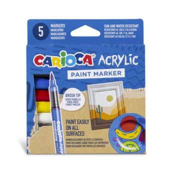 Acrylic Akril marker 5db-os szett - Carioca kép