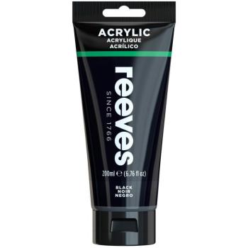 Akrilfesték fekete 200ml Reeves kép