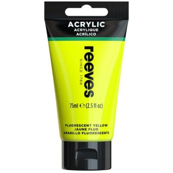 Akrilfesték fluoreszkáló sárga 75ml Reeves kép