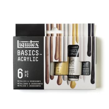 Akrilfesték készlet 6x22ml metál Liquitex kép