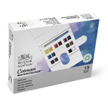 Akvarell festék készlet 14 db-os félszilke + 1 ecset Winsor & Newton kép