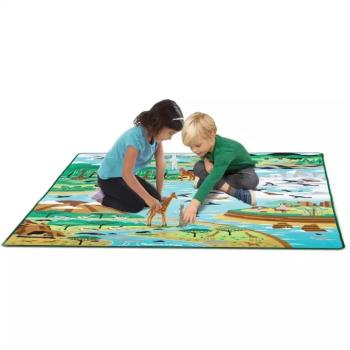 Állatok Élőhelye játszószőnyeg állatfigurákkal 200x150cm - Melissa & Doug kép