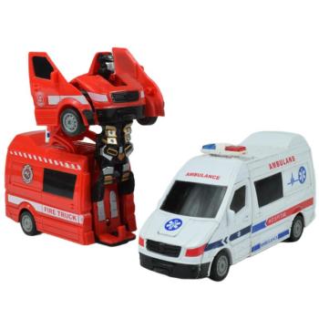 Ambulance: Robottá alakuló mentőautó kétféle változatban 13cm kép