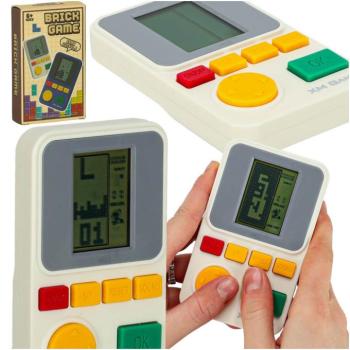 Arcade játék, elektronikus konzol, retró játék, hordozható, kézi, fehér kép