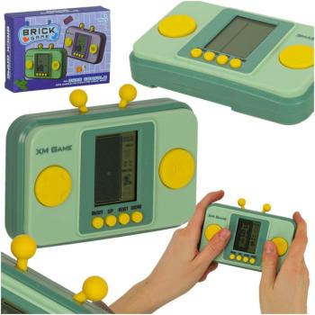Arcade játék, elektronikus konzol, retró játék, hordozható, kézi, zöld kép