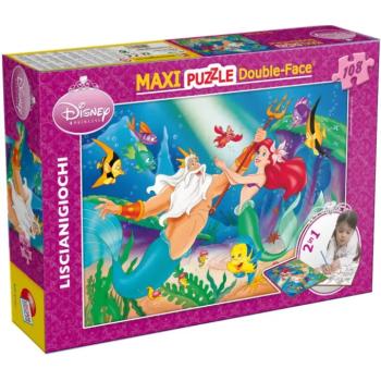 Ariel a kis hableány 2 az 1-ben 108db-os puzzle és színező 70x50cm - Lisciani kép