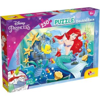 Ariel a kis hableány 2 az 1-ben 250db-os puzzle és színező 50x35cm - Lisciani kép