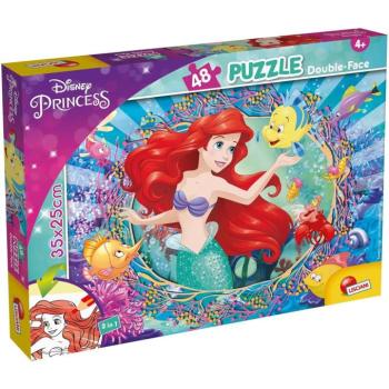 Ariel a kis hableány 2 az 1-ben 48db-os puzzle és színező 35x25cm - Lisciani kép