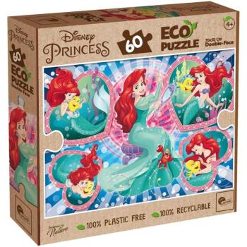 Ariel a kis hableány 2 az 1-ben 60db-os Eco puzzle és színező 70x50cm - Lisciani kép