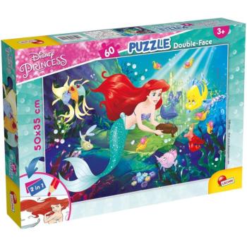 Ariel a kis hableány 2 az 1-ben 60db-os puzzle és színező 50x35cm - Lisciani kép