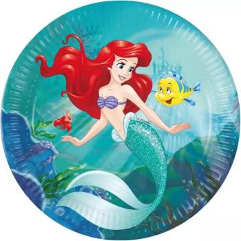 Ariel a kis hableány 8db-os papírtányér szett 23cm-es kép