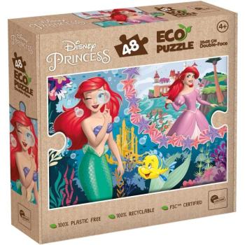 Ariel két világa 2 az 1-ben 48db-os Eco mini puzzle és színező 35x25cm - Lisciani kép