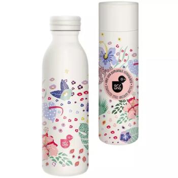 Ars Una: Cream Hibiscus duplafalú fém kulacs díszdobozban 600ml kép