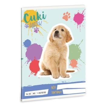 Ars Una: Cuki Állatok - Golden Retriever A/5 1.osztályos vonalas füzet 14-32 kép