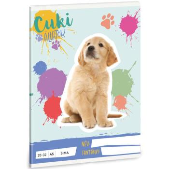 Ars Una: Cuki Állatok - Golden retriever sima füzet A/5 20-32