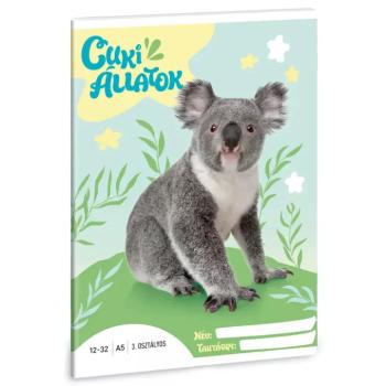 Ars Una: Cuki állatok - Koala 3.osztályos vonalas füzet A/5