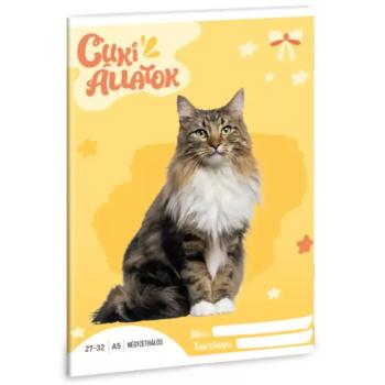 Ars Una: Cuki Állatok - Norvég erdei macska kockás füzet A/5 27-32 kép