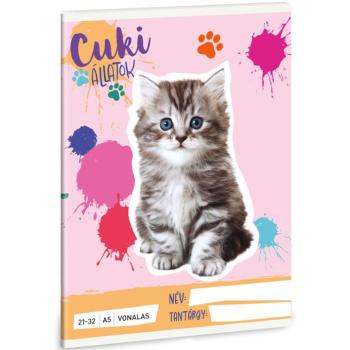 Ars Una: Cuki Állatok - Perzsa cica vonalas füzet A/5 21-32