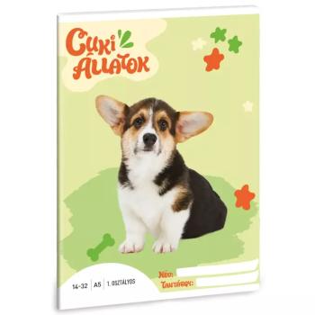 Ars Una: Cuki állatok - Welsh Corgi 1.osztályos vonalas füzet A/5 kép